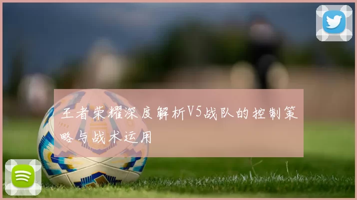 王者荣耀深度解析V5战队的控制策略与战术运用