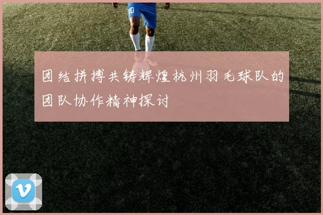 团结拼搏共铸辉煌杭州羽毛球队的团队协作精神探讨